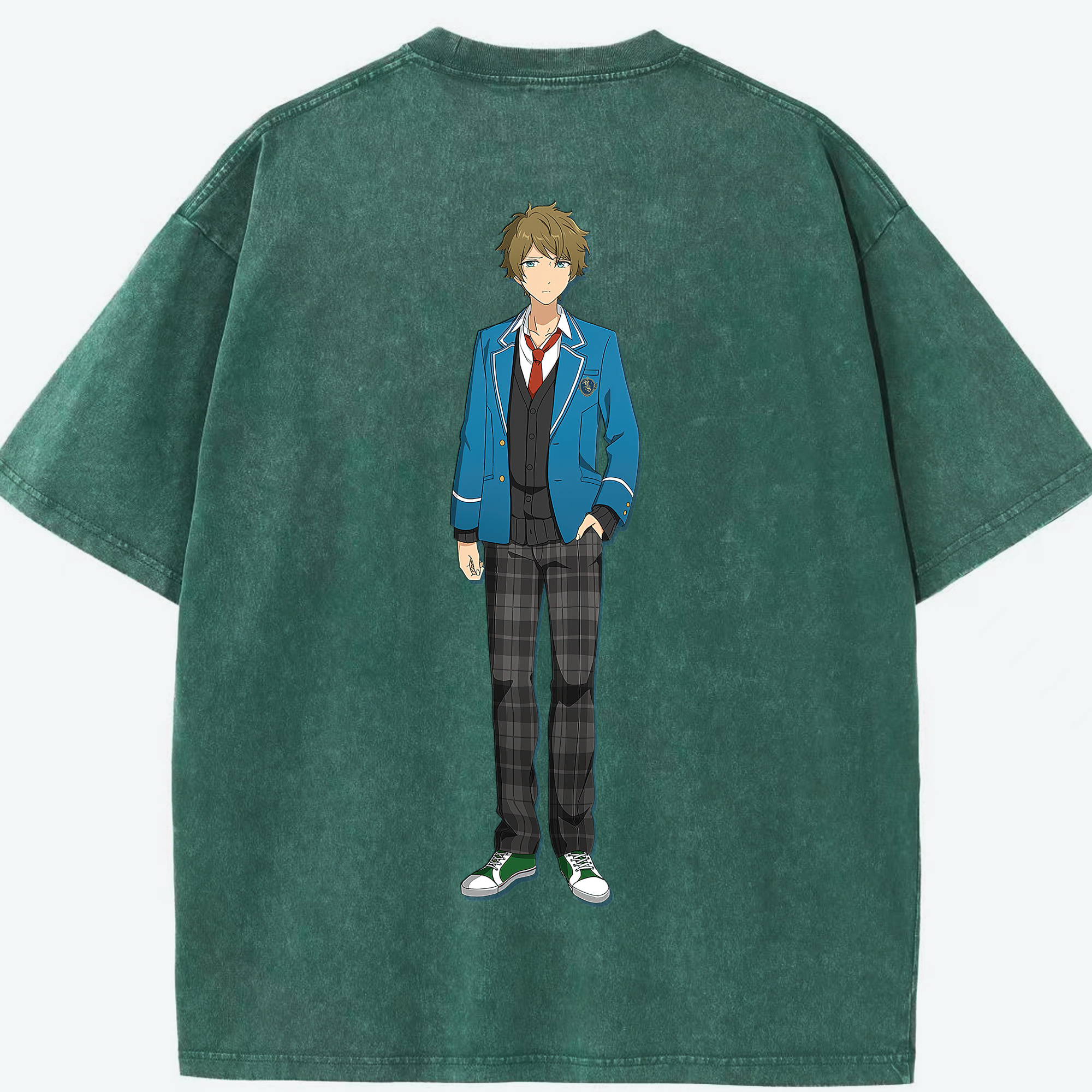 （画像用） あんさんぶるスターズ! Ensemble Stars 綿100% ヴィンテージ風 半袖Tシャツ（背面プリント）
